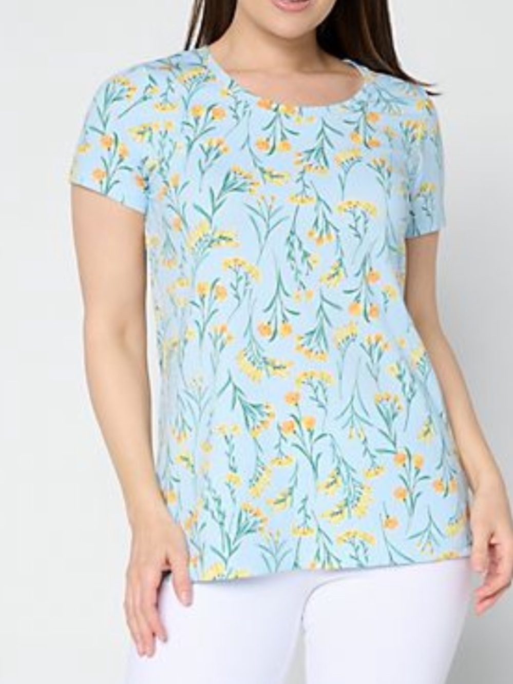Belle by Kim Gravel Primabelle Knit Pucker Up Buttercup Top
Palm beach 
Large